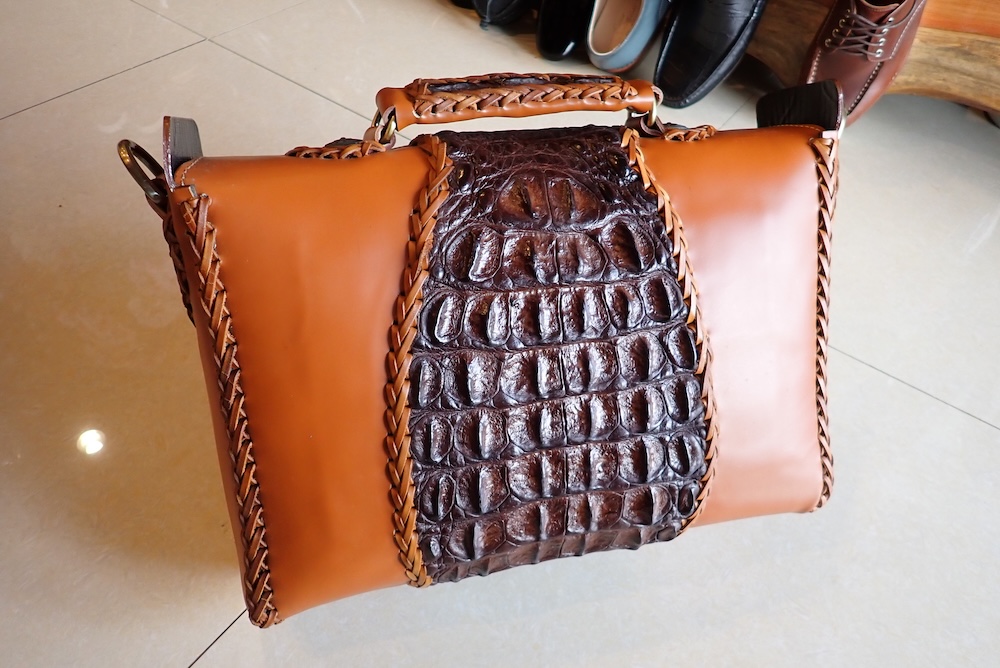  crocodile bag leather hand made thailand 