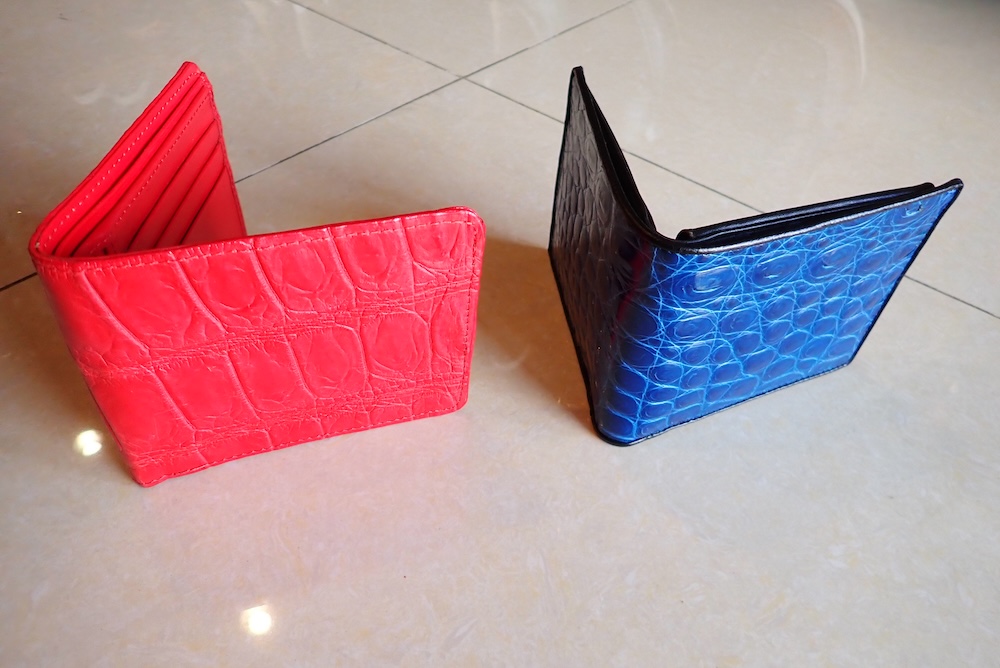  crocodile wallet custom made leather 