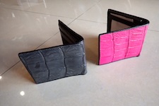  crocodile wallet hand made leather 