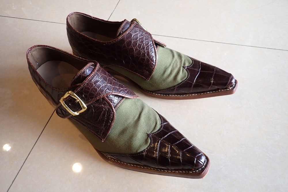  shoes hand made leather lizard 