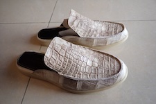  shoes leather ostrich hand made 